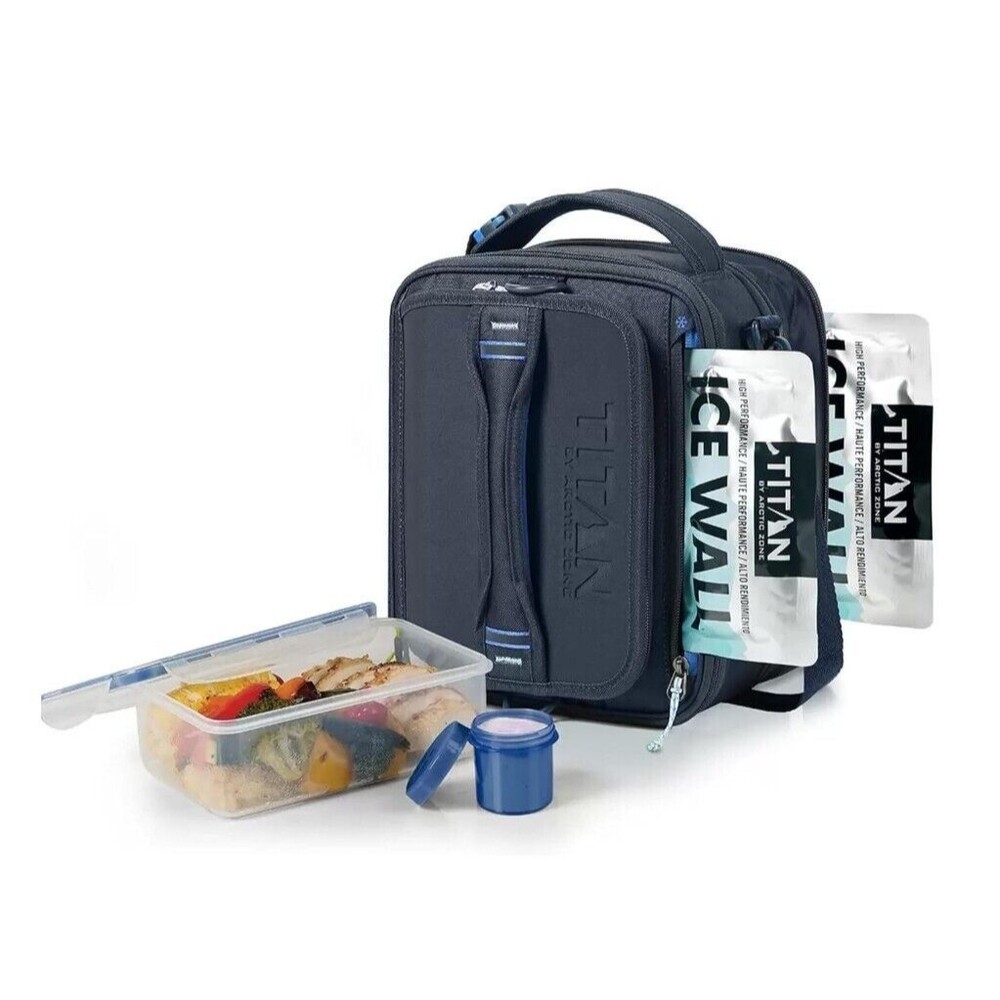 Titan Deep Freeze Fridge Cold 6 HRS Expandable Insulated Lunch Bag w/ Ice Walls